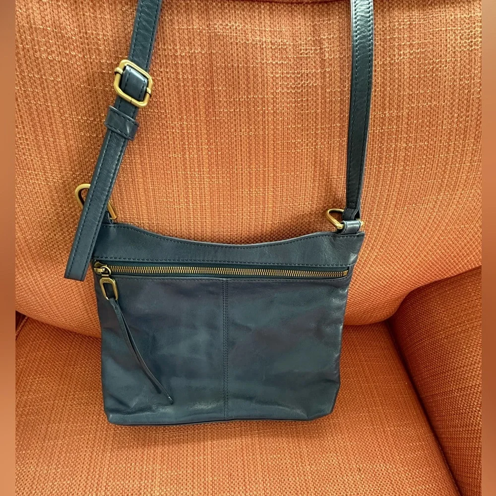 HOBO Cobalt Blue Leather Crossbody Bag with Adjustable Strap - Picture 9 of 9